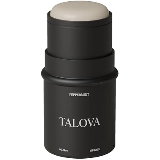 TALOVA PEPPERMINT GRASS-FED TALLOW LIP BALM, LIP SLEEPING MASK, OVERNIGHT MOISTURIZER, NATURAL & CLEAN MOISTURIZING LIP BALM W/VITAMINS A, D, E, & K, NOURISHES & SMOOTHS TEXTURE, DRY & CHAPPED LIPS - Image 1